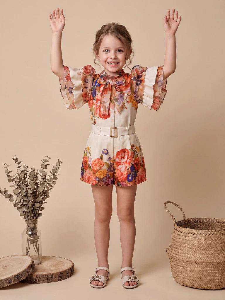 Girls Printed Shorts & Top