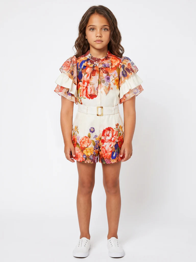 Girls Printed Shorts & Top