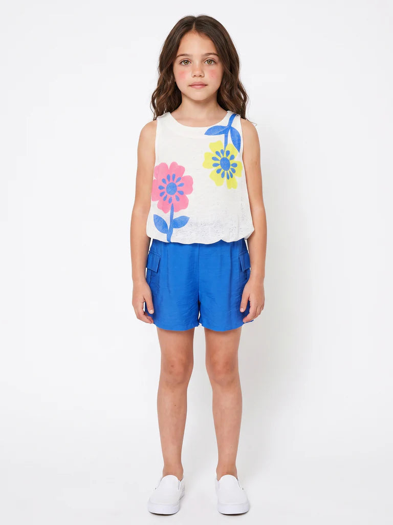 Girls Floral Print Shorts & Top
