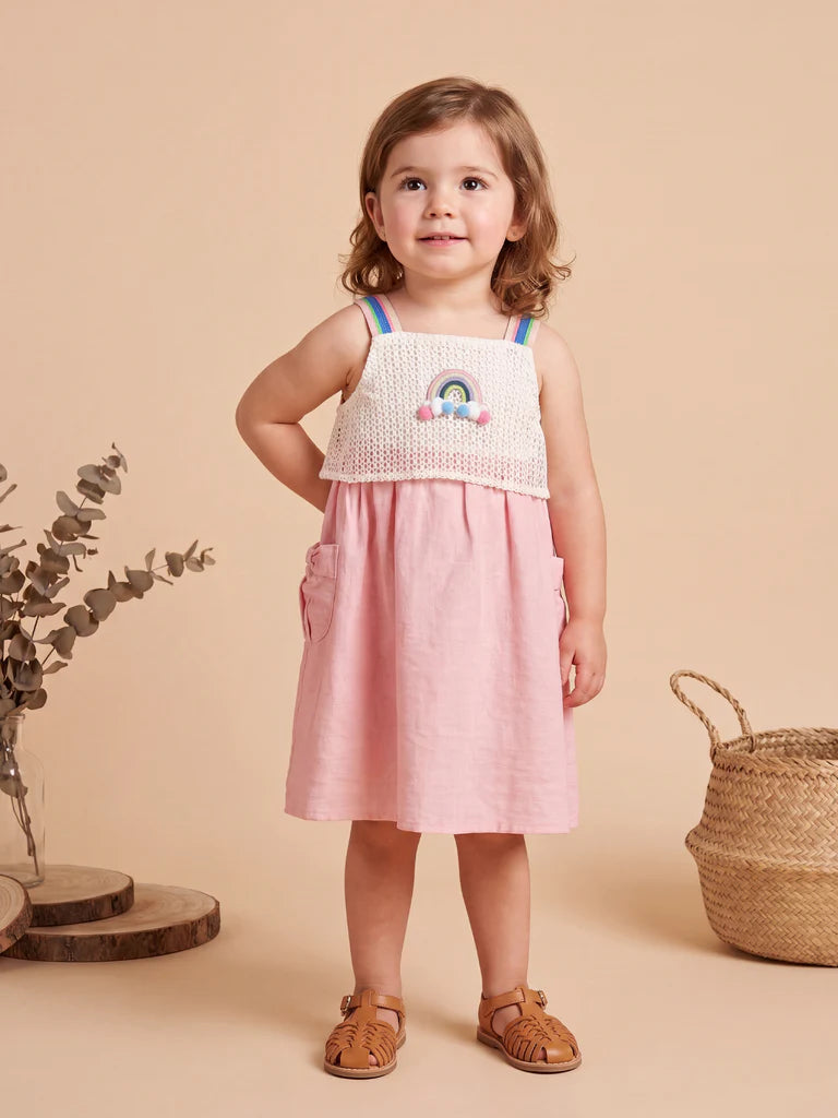 Pink-Hue Peplum Dress