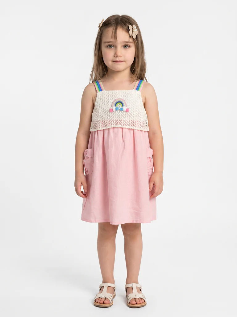Pink-Hue Peplum Dress